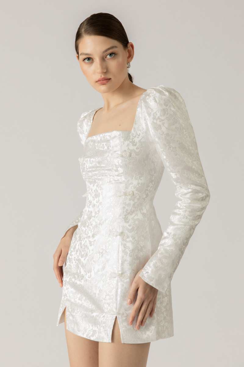 Jen Chinese Jacquard Mini Dress
